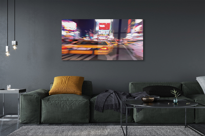 Pintura em vidro Carro cidade luz