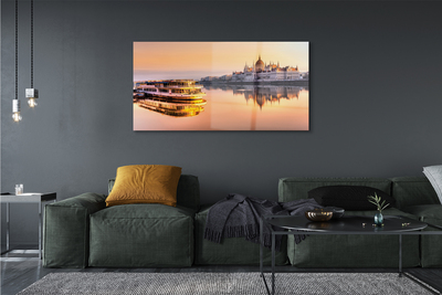 Pintura em vidro Navio do mar ocidental