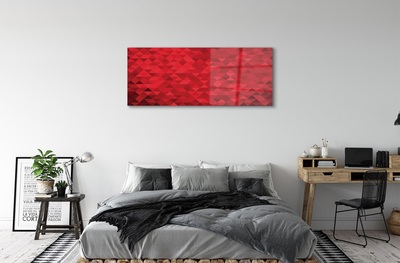 Pintura em vidro Padrão de triângulo vermelho