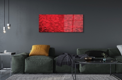Pintura em vidro Padrão de triângulo vermelho