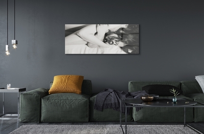 Pintura em vidro Mulher adormecida