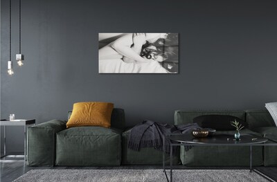 Pintura em vidro Mulher adormecida