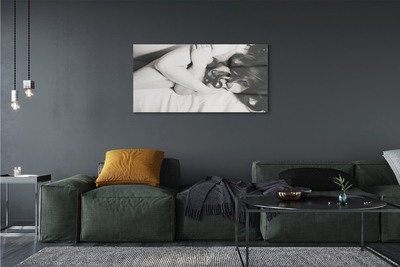 Pintura em vidro Mulher adormecida