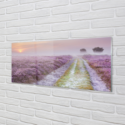 Pintura em vidro Campo de urze