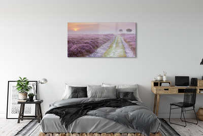 Pintura em vidro Campo de urze