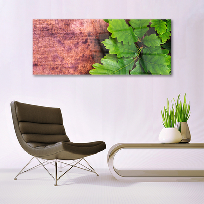 Quadro de vidro Folhas de carvalho