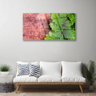 Quadro de vidro Folhas de carvalho
