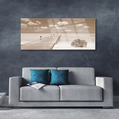 Quadro de vidro Paisagem da Ponte do Mar