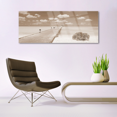 Quadro de vidro Paisagem da Ponte do Mar