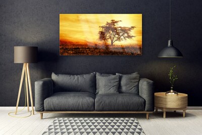 Pintura em vidro Natureza da Árvore