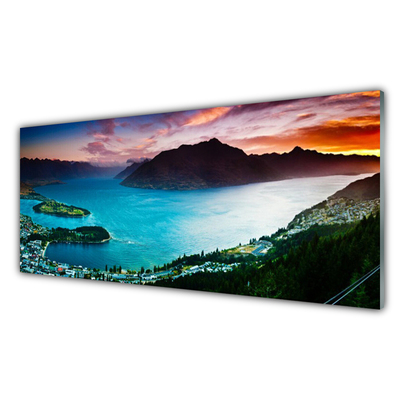 Quadro de vidro Paisagem das Montanhas da Península