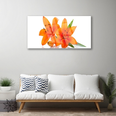 Quadro de vidro Flores de plantas de laranjeira