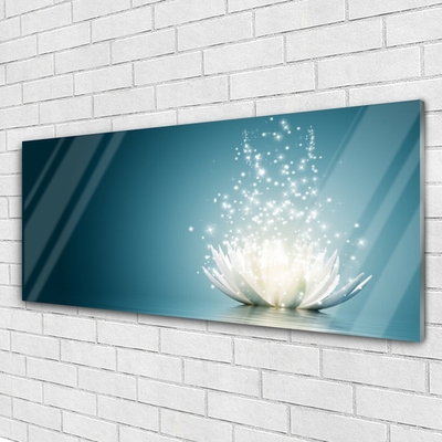 Pintura em vidro Planta de flor de lótus