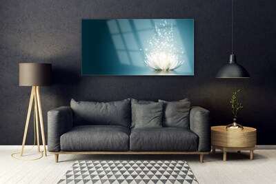 Pintura em vidro Planta de flor de lótus