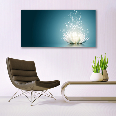 Pintura em vidro Planta de flor de lótus