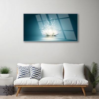 Quadro de vidro Planta de flor de lótus