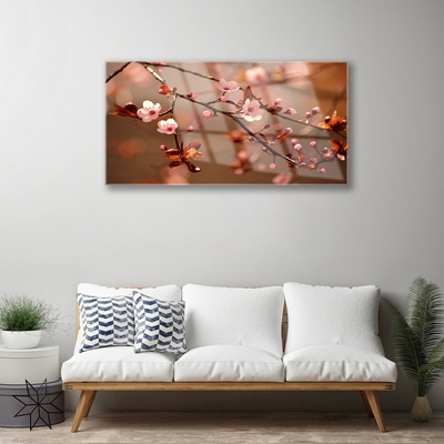 Quadro de vidro Pomar de flores para sala