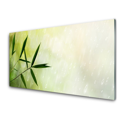 Quadro de vidro Folhas de chuva