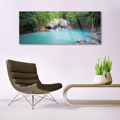 Quadro de vidro Cachoeira Floresta Lago Natureza