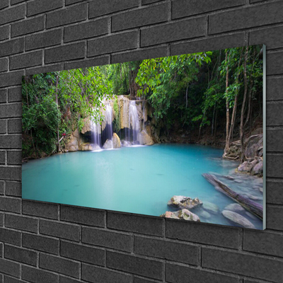 Quadro de vidro Cachoeira Floresta Lago Natureza