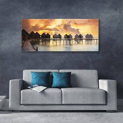 Pintura em vidro Casas de campo Sea Sky Holidays
