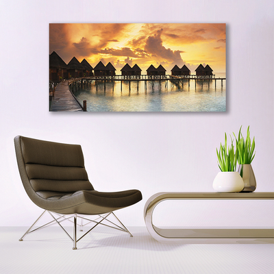 Pintura em vidro Casas de campo Sea Sky Holidays