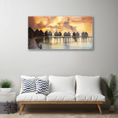 Pintura em vidro Casas de campo Sea Sky Holidays