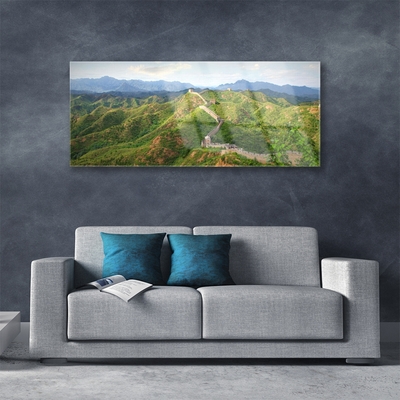 Quadro de vidro Paisagem das Montanhas da Grande Muralha