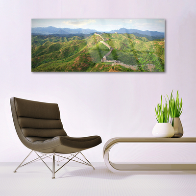 Quadro de vidro Paisagem das Montanhas da Grande Muralha