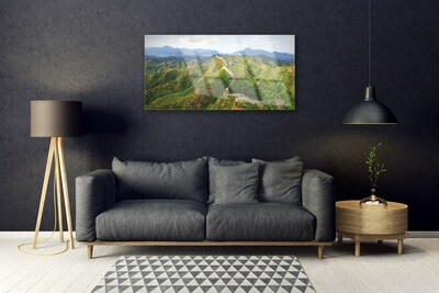 Quadro de vidro Paisagem das Montanhas da Grande Muralha