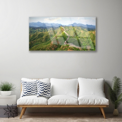 Quadro de vidro Paisagem das Montanhas da Grande Muralha
