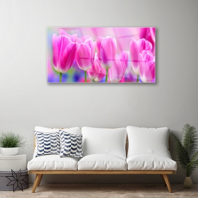 Quadro de vidro Tulipas na Parede