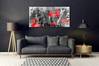 Quadro de vidro Papoulas na Parede