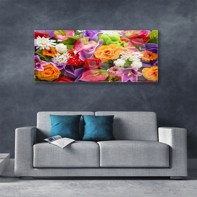 Pintura em vidro Flores na Parede