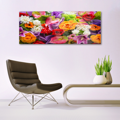 Pintura em vidro Flores na Parede