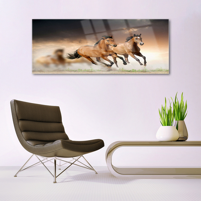 Pintura em vidro Cavalos Animais