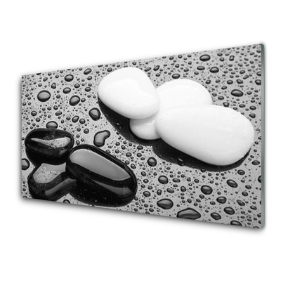Quadro de vidro Gotas de Pedras