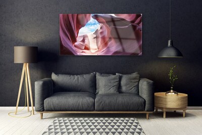 Pintura em vidro Arte no leito do rio Rock