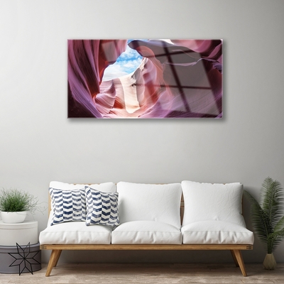 Pintura em vidro Arte no leito do rio Rock