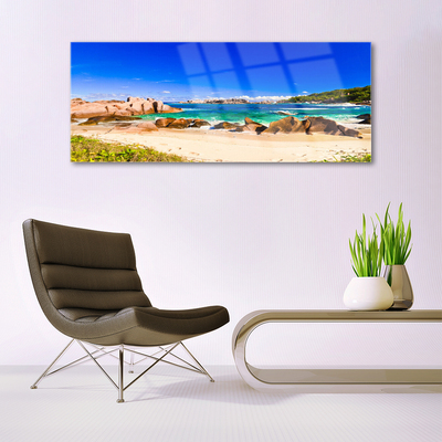 Quadro de vidro Paisagem de praia e mar