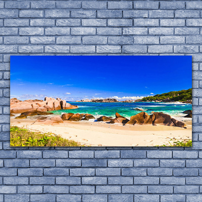 Quadro de vidro Paisagem de praia e mar