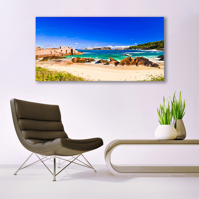 Quadro de vidro Paisagem de praia e mar