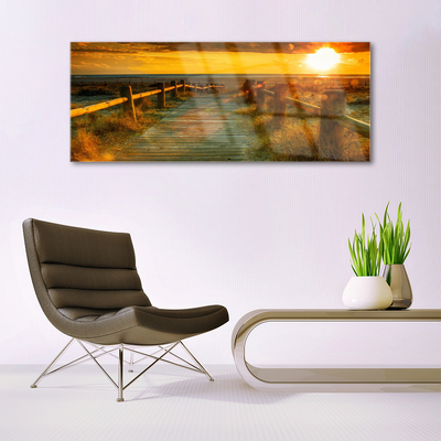 Quadro de vidro Arquitetura do Pôr do Sol