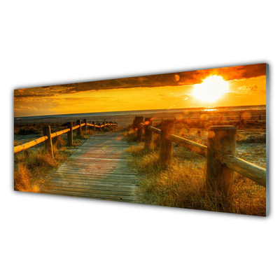 Quadro de vidro Arquitetura do Pôr do Sol