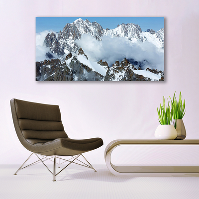 Quadro de vidro Paisagem de montanhas