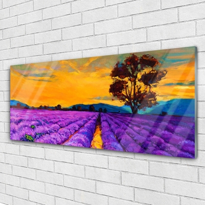 Quadro de vidro Paisagem de campo