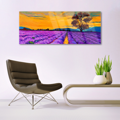 Quadro de vidro Paisagem de campo