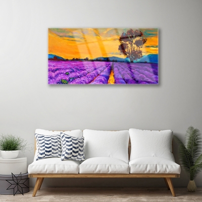 Quadro de vidro Paisagem de campo