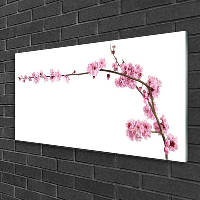 Pintura em vidro Flores na Parede