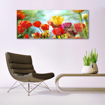 Quadro de vidro Flores na Parede